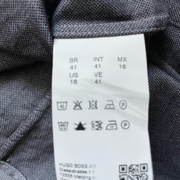 BOSS Tailored Egyptian Cotton Grey Shirt - Picture 7 of 7